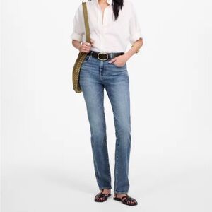 Madewell Stovepipe High-rise Straight Leg Blue Denim Jeans